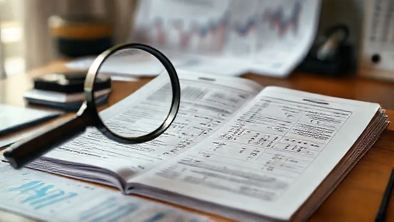 Photorealistic, professional photography, 8K, cinematic lighting, sharp focus, depth of field, shot on a high-end DSLR. A detailed, multi-page life care plan document spread open on a desk, with a magnifying glass over specific cost projections and medical notes. Blurred background shows medical graphs and charts, emphasizing meticulous planning and long-term financial foresight.