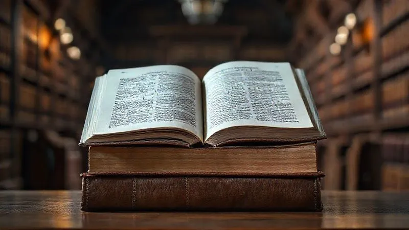 A photorealistic stack of classic, leather-bound Supreme Court case law reporters, open to significant pages, with a subtle glow emanating from the text, symbolizing legal precedent and wisdom. Cinematic lighting, sharp focus on the books, depth of field blurring a historical library background, 8K hyper-detailed, professional photography, shot on a high-end DSLR.