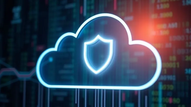 A photorealistic image of data flowing into a stylized cloud symbol, with a glowing, transparent shield icon superimposed over it, suggesting digital protection and privacy. Cinematic lighting, sharp focus on the shield, depth of field blurring the background, 8K hyper-detailed, professional photography, shot on a high-end DSLR.