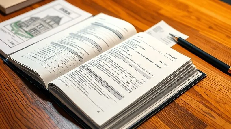A photorealistic image of a meticulously organized ledger book open to a page detailing property improvements, alongside blueprints and receipts, all precisely arranged on a polished wooden desk. Professional photography, 8K, cinematic lighting, sharp focus, depth of field, shot on a high-end DSLR, emphasizing careful record-keeping and financial diligence.