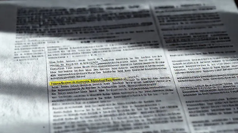 A photorealistic image of a complex legal document with highlighted sections and multiple overlapping definitions, symbolizing the intricate and often confusing nature of legal classifications, 8K, cinematic lighting, sharp focus, depth of field.