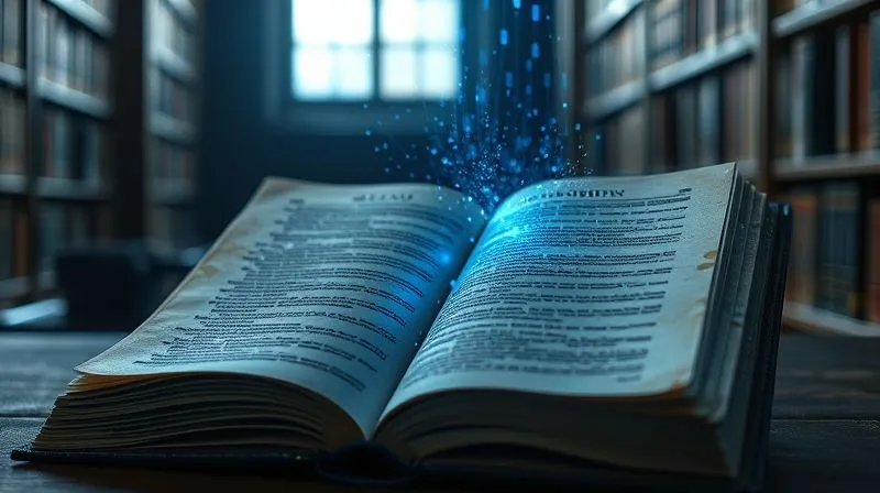 A photorealistic image of a weathered, open legal tome or constitution, with ethereal blue digital code and data streams subtly overlaying and emanating from its pages, symbolizing the extension of foundational law into the digital realm. The setting is a dimly lit, professional law library, with soft, academic lighting, 8K, cinematic lighting, sharp focus, depth of field, shot on a high-end DSLR.