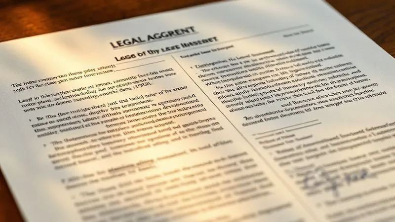 A photorealistic image of a meticulously crafted legal document, with complex clauses and signatures, illuminated by a warm, hopeful light, symbolizing a well-designed peace accord. professional photography, 8K, cinematic lighting, sharp focus, depth of field, shot on a high-end DSLR.