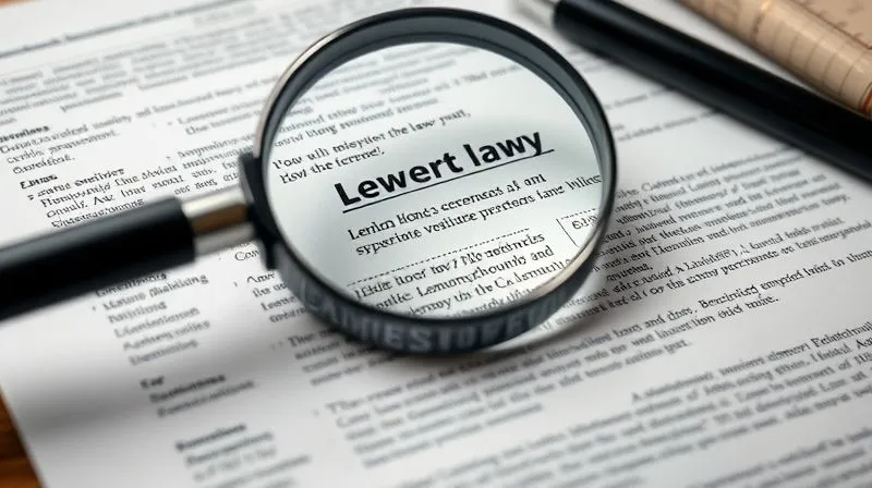 A photorealistic image of a magnifying glass hovering over a complex legal document with fine print, symbolizing detailed examination of lemon law statutes and definitions, under cinematic lighting, 8K, sharp focus, depth of field.