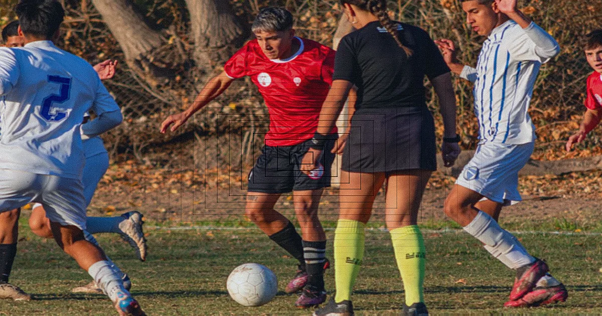 Two soccer players compete fiercely during a match on a green field. — Foto: Omar Ramadan / Pexels