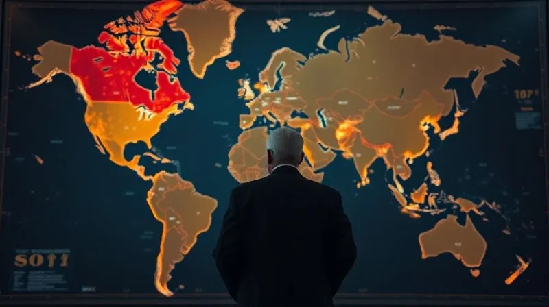 A photorealistic image of a lone figure, a president or leader, standing before a large, illuminated map, deep in thought, representing the weight of national security decisions and the exercise of emergency powers. Cinematic lighting, sharp focus on the figure, depth of field, 8K hyper-detailed, professional photography.