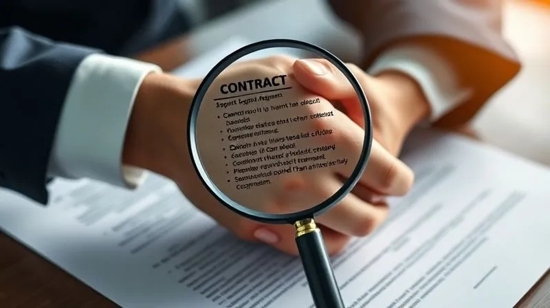 Photorealistic image of two hands shaking over a sports contract, with a magnifying glass highlighting specific clauses, depicting a secure and well-drafted agreement, 8K, cinematic lighting, sharp focus, depth of field, shot on a high-end DSLR.