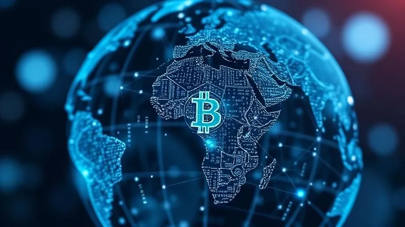 A photorealistic, professional photography, 8K, cinematic lighting, sharp focus, depth of field, shot on a high-end DSLR of a holographic globe showing interconnected digital financial networks and cryptocurrency symbols, with faint lines of legal codes overlaid, representing the future of asset tracing and international law in a digital age.