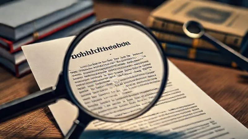A photorealistic image of a legal document titled 'Administrative Appeal' with a magnifying glass over a specific paragraph, highlighting detailed legal arguments, cinematic lighting, sharp focus on the document, depth of field blurring a stack of law books, 8K hyper-detailed.