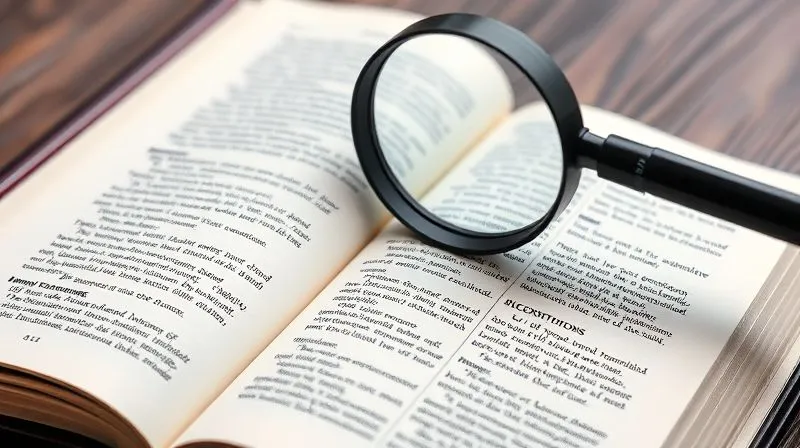 A legal textbook open to a section on constitutional law, with a magnifying glass over specific text, photorealistic, professional photography, 8K, cinematic lighting, sharp focus, depth of field, shot on a high-end DSLR.