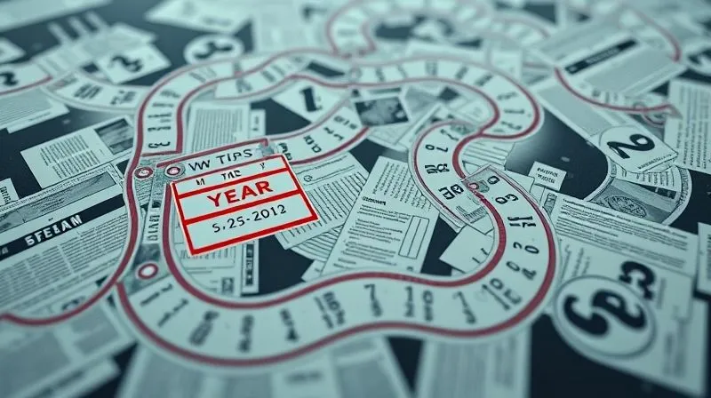 A photorealistic image of a winding, complex legal pathway with a calendar overlay, highlighting a five-year segment with a red marker, symbolizing the Medicaid look-back period. Cinematic lighting, sharp focus, depth of field, 8K hyper-detailed, professional photography.
