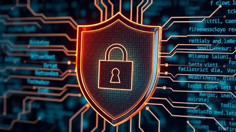 A photorealistic image of a digital shield icon with lines of encrypted code flowing around it, protecting abstract representations of student data (like small avatars or digital profiles). Cinematic lighting, sharp focus on the shield, depth of field, 8K hyper-detailed, professional photography, shot on a high-end DSLR.
