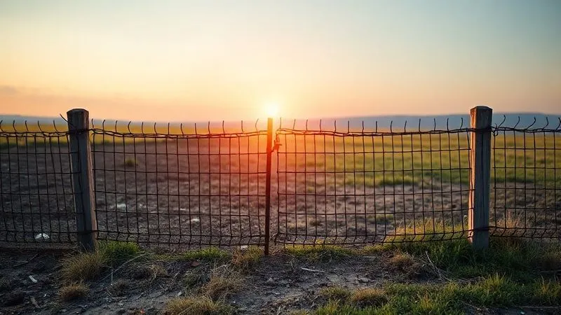 A photorealistic image of a sturdy, well-built fence dividing two distinct landscapes, one chaotic and one serene, symbolizing strong boundaries and personal protection after a difficult and high-conflict divorce process, cinematic lighting, sharp focus on the fence, depth of field blurring the background, 8K hyper-detailed, professional photography, shot on a high-end DSLR.