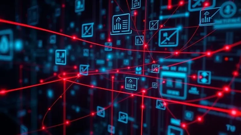 A photorealistic, professional photography, 8K, cinematic lighting, sharp focus, depth of field, shot on a high-end DSLR, depicting a complex network of digital documents and data streams, with subtle glowing red lines indicating potential vulnerabilities or points of tampering, creating a sense of digital fragility.