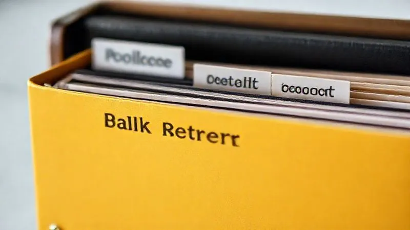 A well-organized binder or digital folder icon representing compiled evidence, with tabs or labels for 'Police Report,' 'Bank Statements,' 'Correspondence,' symbolizing preparedness for legal proceedings. Photorealistic, professional photography, 8K, cinematic lighting, sharp focus, depth of field, shot on a high-end DSLR.