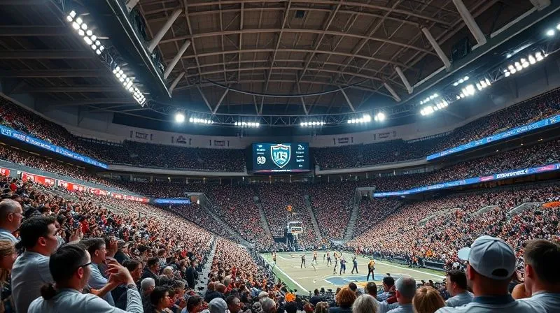 A photorealistic image showing a refurbished sports arena, with a prominent sponsor's logo newly integrated into the stadium design. Fans are cheering, and the atmosphere is vibrant and positive, symbolizing a successful rebuilding of trust and a revitalized partnership. Soft, cinematic lighting highlights the new branding and the happy crowd. 8K hyper-detailed, professional photography, shot on a high-end DSLR.