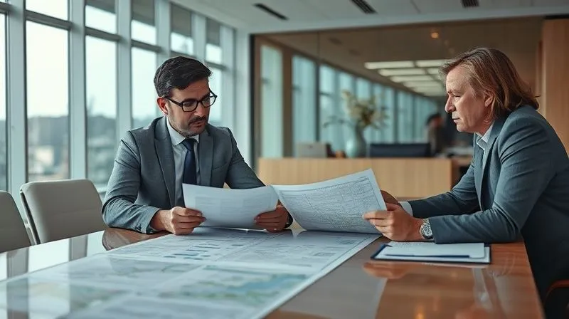 photorealistic, professional photography, 8K, cinematic lighting, sharp focus, depth of field, shot on a high-end DSLR, a diverse group of professionals – a maritime lawyer, an insurance expert, and a client – intensely reviewing documents and maps at a large conference table in a modern, well-lit office, representing a collaborative legal strategy to dispute a claim, with determination in their expressions.
