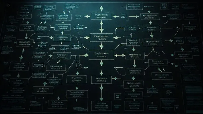 A photorealistic image of a complex financial flowchart with various arrows pointing to offshore accounts, shell corporations, and hidden trusts, rendered in a dark, mysterious tone with subtle highlights, 8K, cinematic lighting, sharp focus, depth of field. Shot on a high-end DSLR.