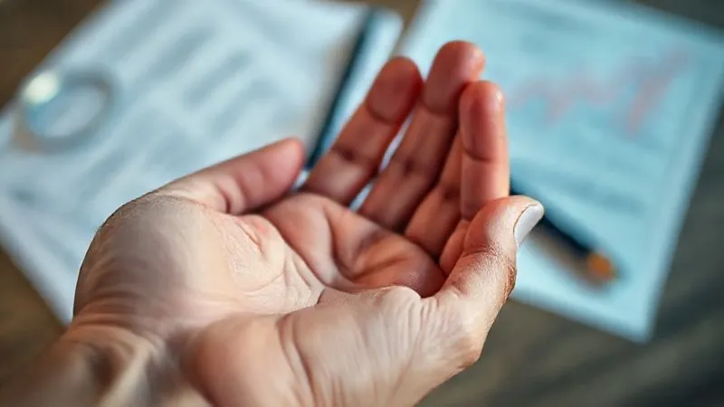 photorealistic, professional photography, 8K, cinematic lighting, sharp focus, depth of field, shot on a high-end DSLR. A small, delicate hand of a child being gently cradled by a larger, protective adult hand, symbolizing guardianship and security. In the background, out of focus, are blurred legal documents and a subtle, glowing financial graph. The scene conveys warmth, safety, and a secure future.