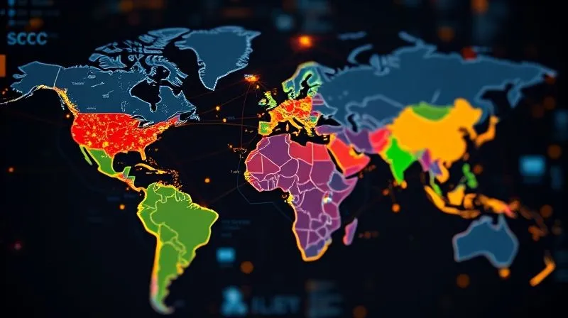 A photorealistic image of a complex global regulatory map overlayed with interconnected digital lines and data points, representing the intricate and evolving landscape of international environmental and sustainability laws. The map features distinct color-coded regions for different regulatory bodies (e.g., SEC, EU, UN), with glowing pathways indicating cross-border legal challenges. The scene is professional, 8K, cinematic lighting, sharp focus on the map, depth of field blurring the background, shot on a high-end DSLR.