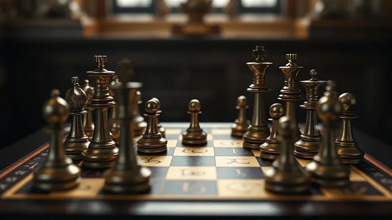 photorealistic, professional photography, 8K, cinematic lighting, sharp focus, depth of field, shot on a high-end DSLR, a complex three-dimensional chess board with pieces strategically positioned, reflecting a multi-layered legal strategy, with global map elements subtly integrated into the board's design.