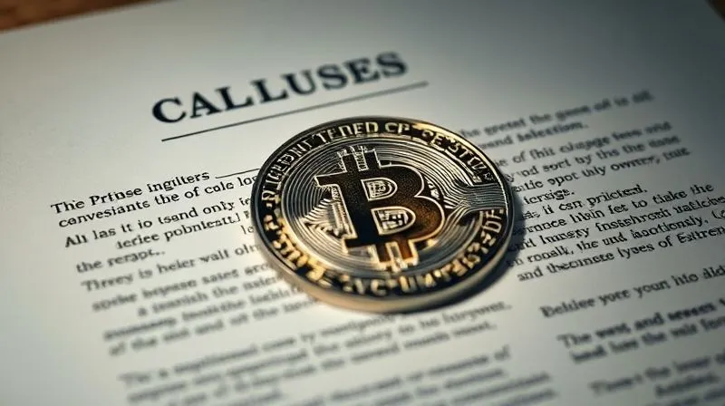 A photorealistic image of a legal document with intricate clauses, superimposed with a shimmering digital token, representing the complex ownership layers in sports NFTs. Cinematic lighting, sharp focus.